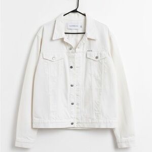 Calvin Klein Women's Ivory Jean Jacket